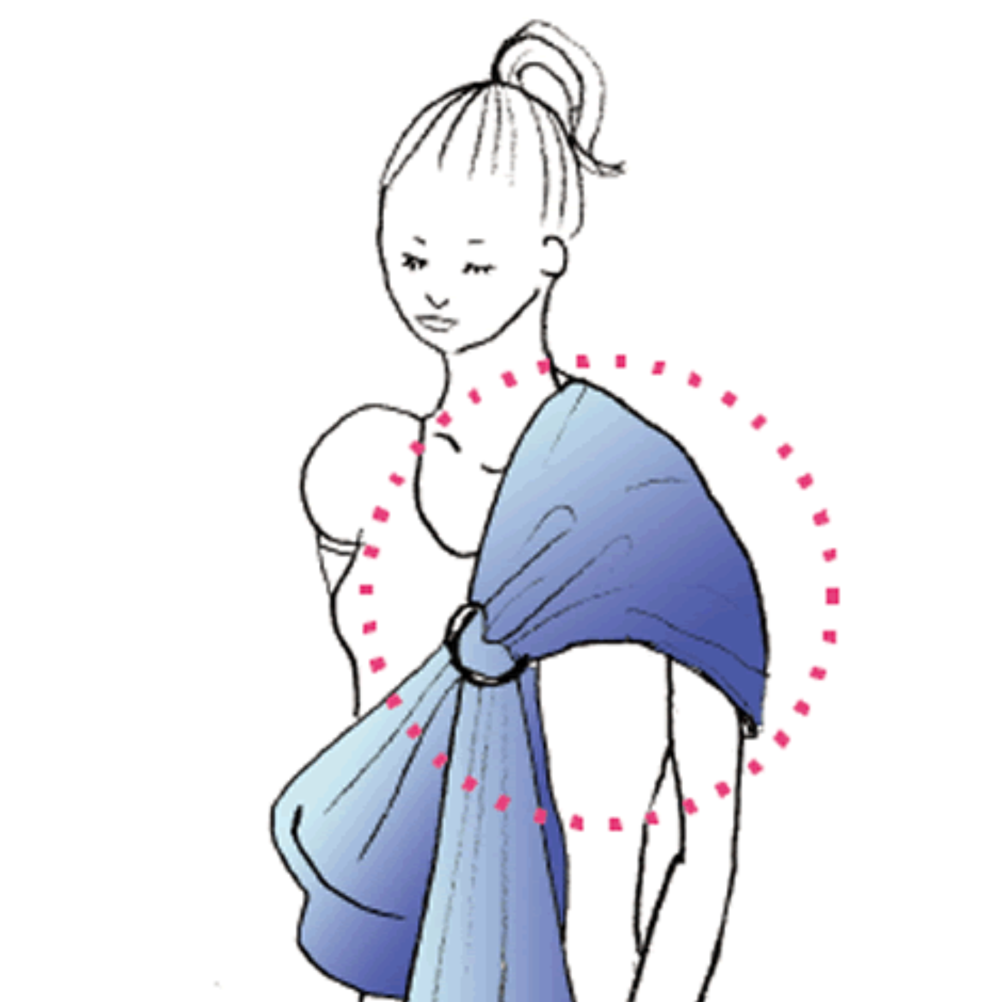 間違った例:肩カバーを腕まで広げてしまう使い方